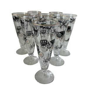 Vintage Pilsner "Curio" by Libbey Glass, 1953, beer glasses, set of 8